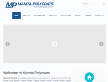 Tablet Screenshot of mamtapolycoats.com